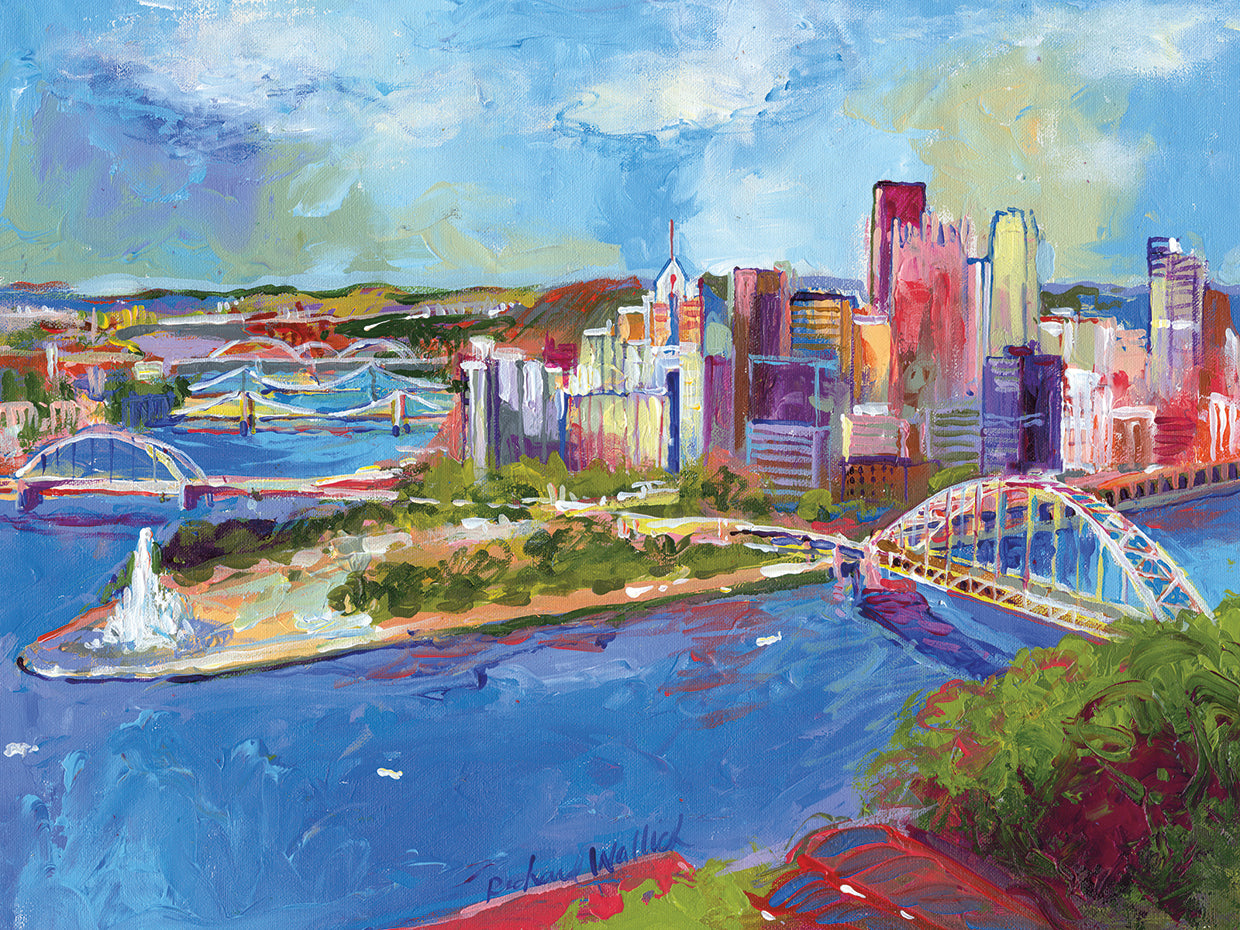 Pittsburgh handcrafted art work on canvas or framed canvas prints by Richard Wallich 