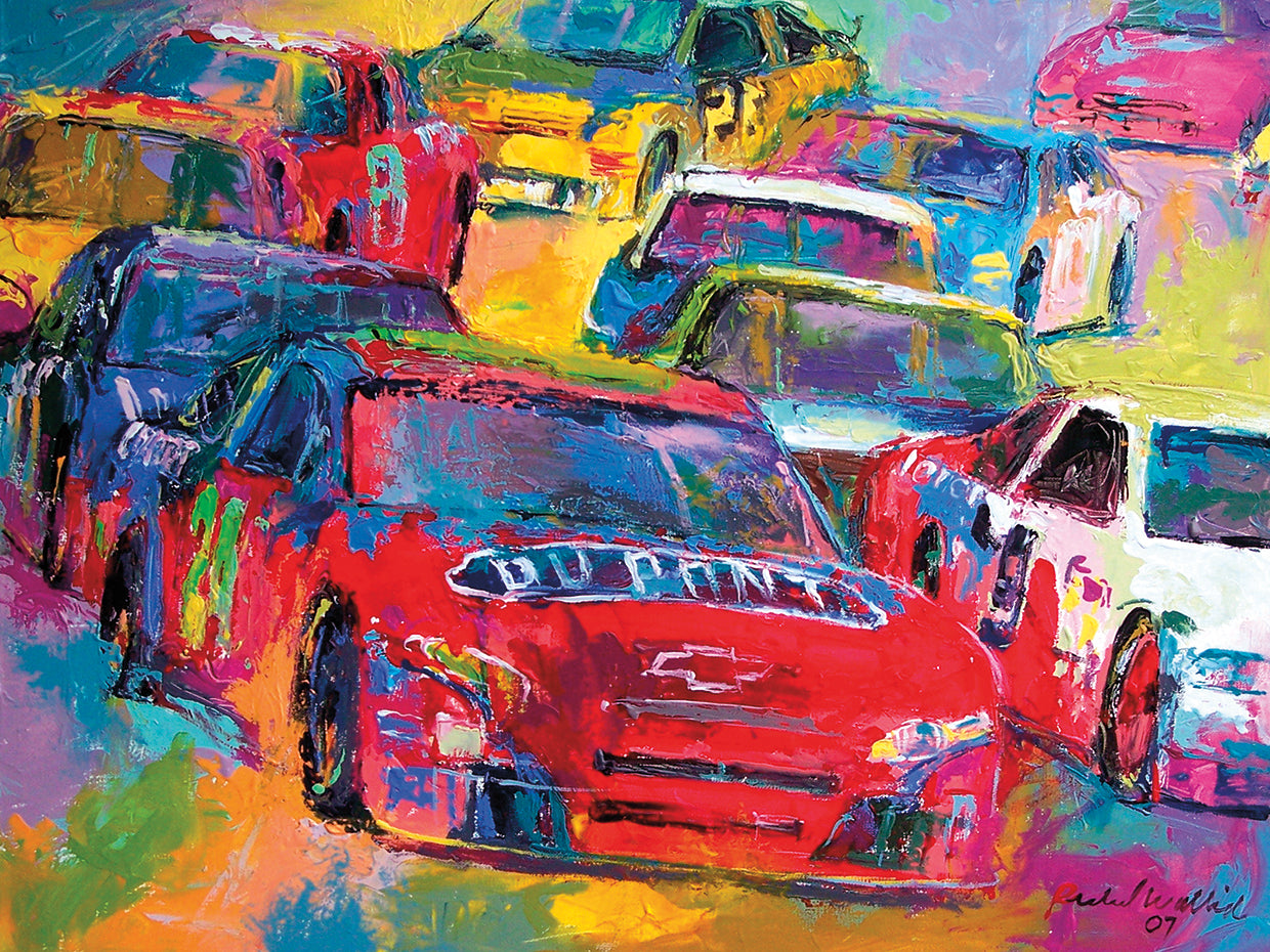 Jeff Gordon handcrafted art work on canvas or framed canvas prints by Richard Wallich 