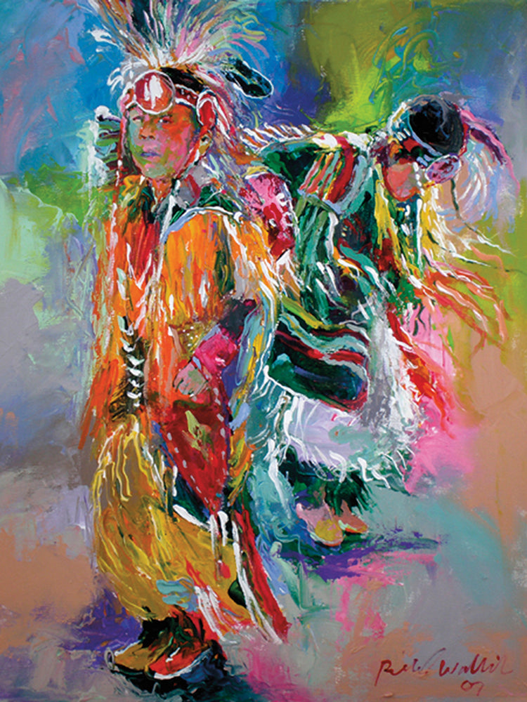 Warriors handcrafted art work on canvas or framed canvas prints by Richard Wallich 