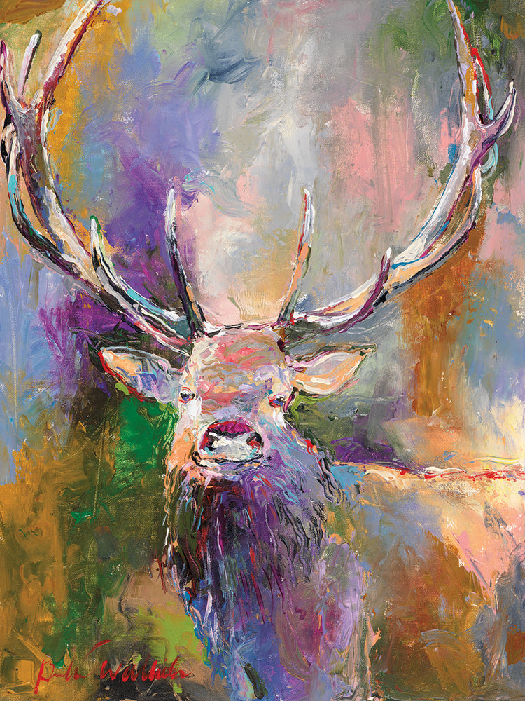 Buck handcrafted art work on canvas or framed canvas prints by Richard Wallich 