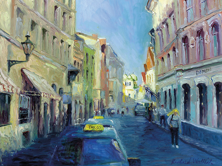 Girl With Yellow Hair handcrafted art work on canvas or framed canvas prints by Richard Wallich 