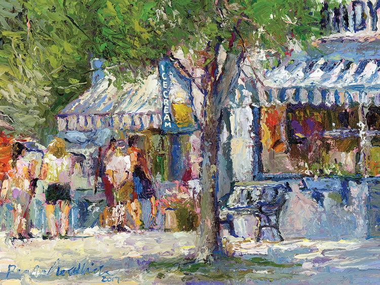 Ice Cream 1 by Richard Wallich art work on canvas or framed canvas prints
