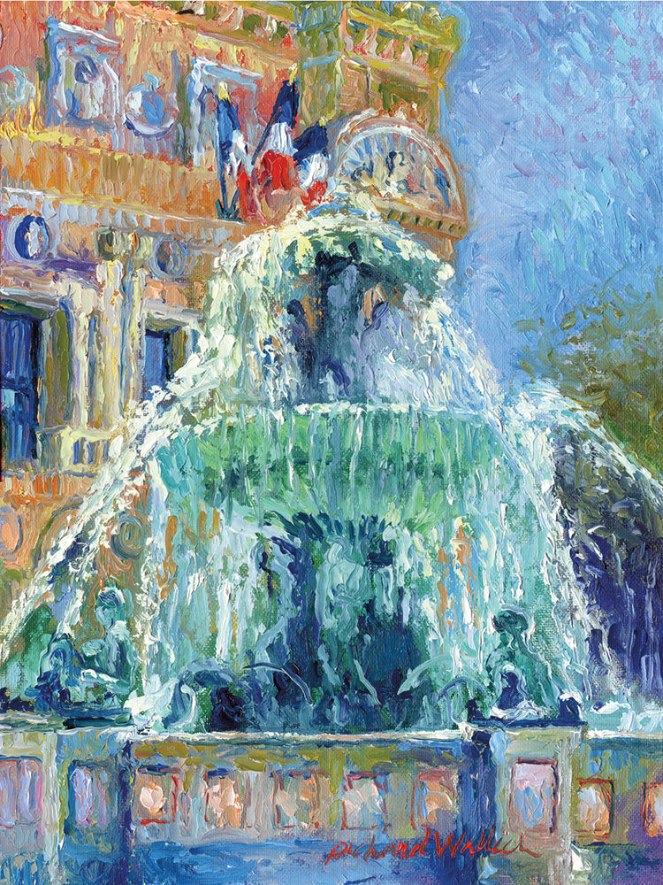 Paris Las Vegas handcrafted art work on canvas or framed canvas prints by Richard Wallich 