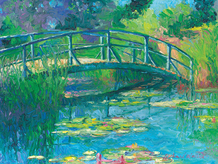 Lilies 5 handcrafted art work on canvas or framed canvas prints by Richard Wallich 