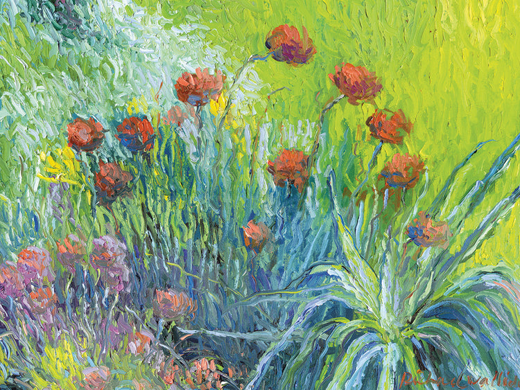 Art Flowers 1 handcrafted art work on canvas or framed canvas prints by Richard Wallich 