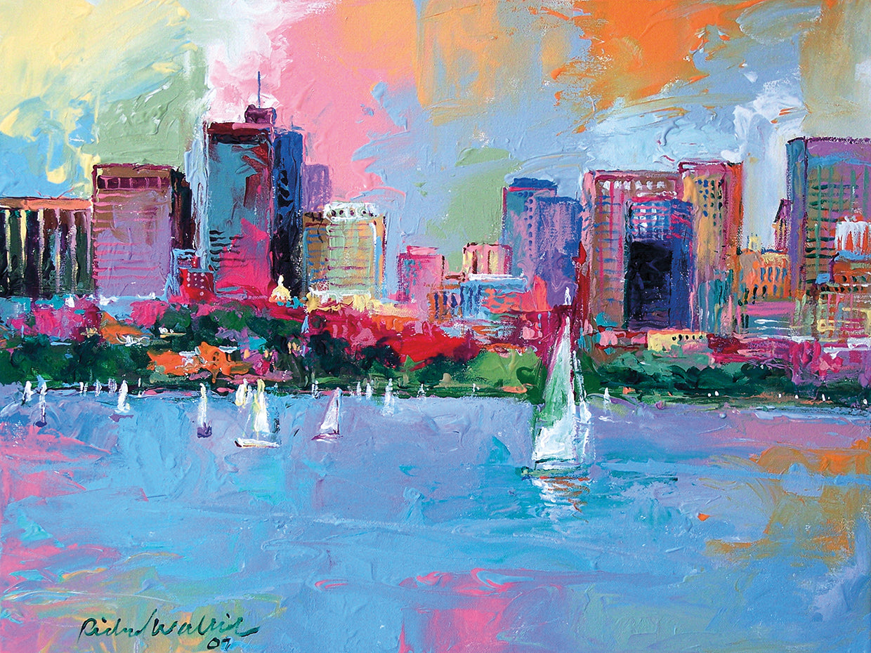 Boston 3 handcrafted art work on canvas or framed canvas prints by Richard Wallich 