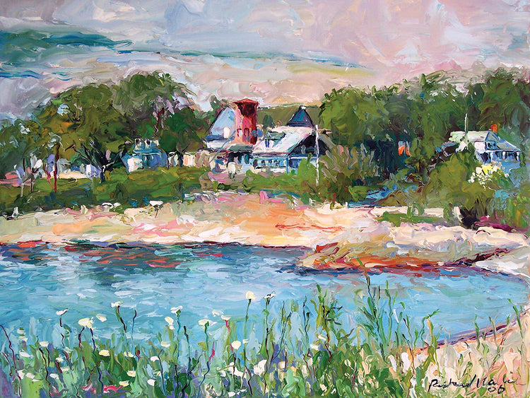 Cove handcrafted art work on canvas or framed canvas prints by Richard Wallich 