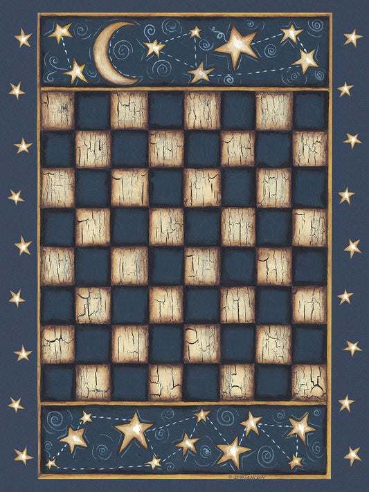 Star Checkerboard Canvas Print