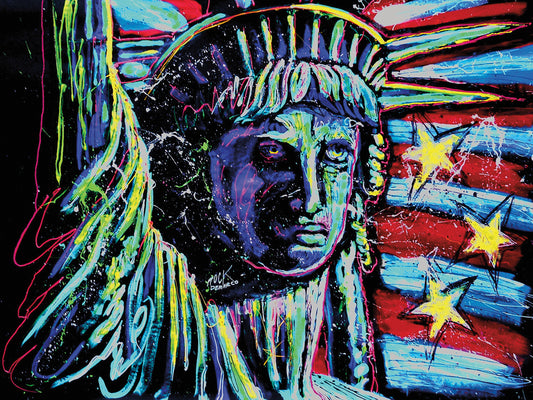 Liberty For Prints 1 Touched Neon Canvas Art