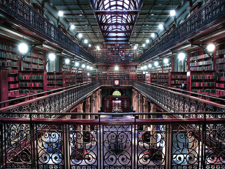 Arte de la lona de la biblioteca de Mortlock
