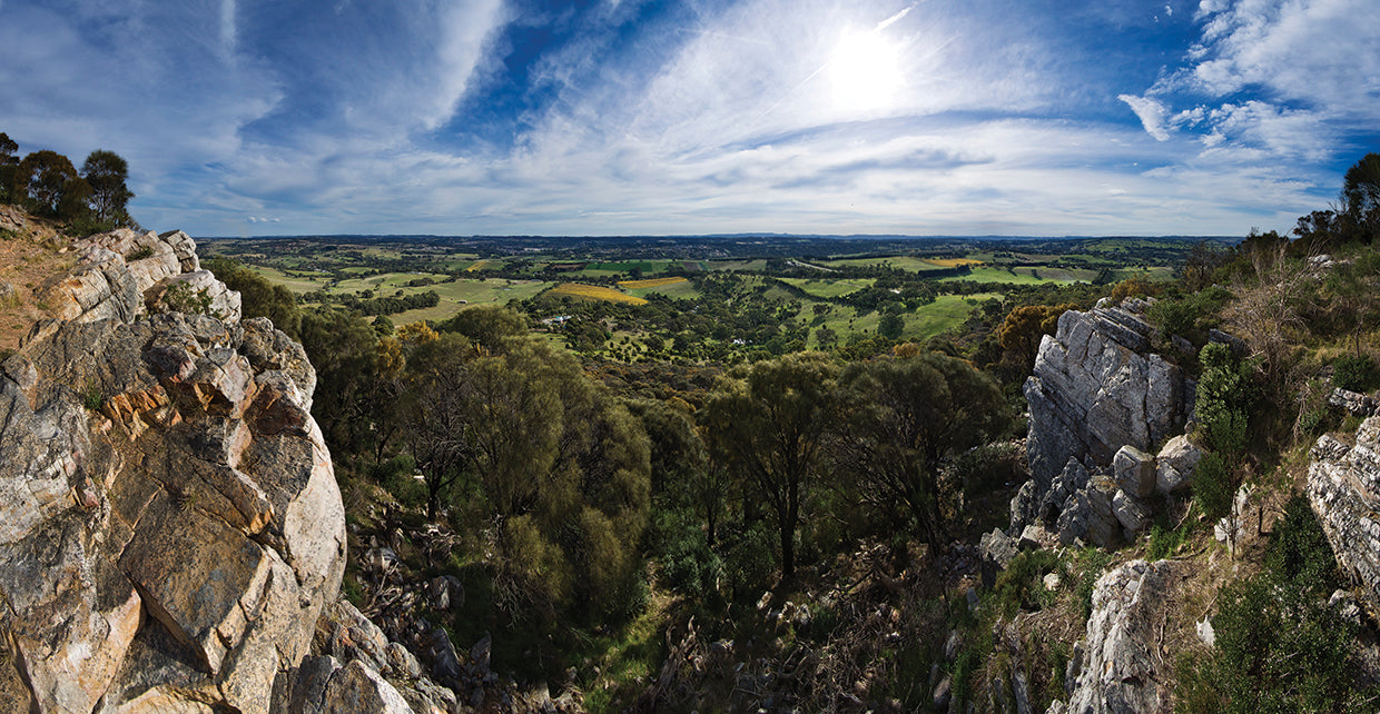 Arte de la lona de la cumbre del monte Barker