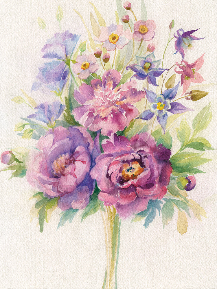 Purple Watercolor Flowers