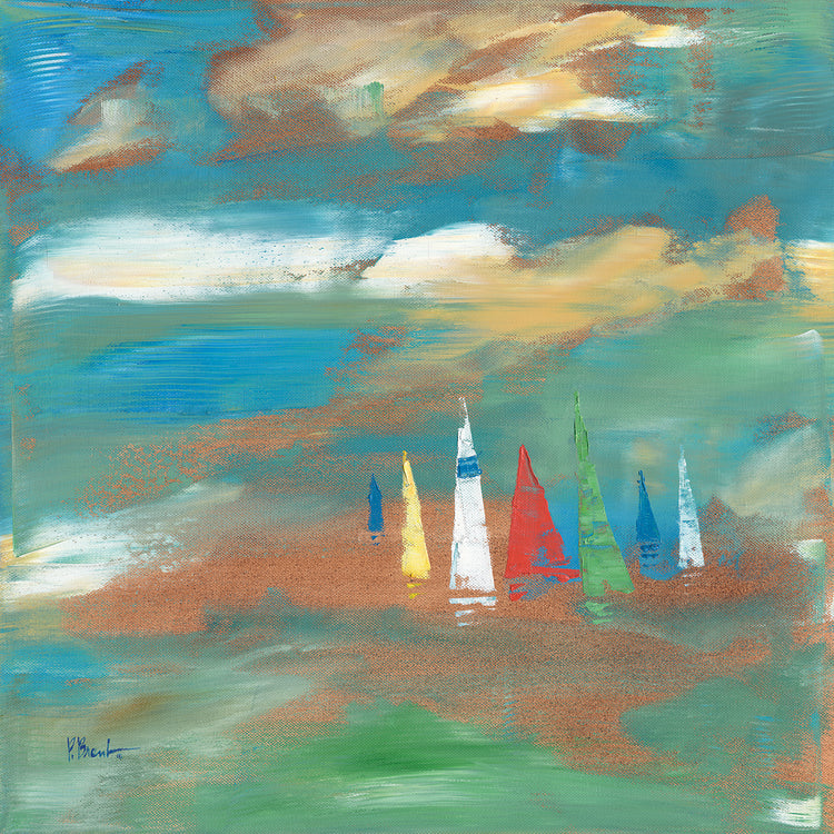 Harbor Boats II by Paul Brent - lowest price wall art work on large canvas & framed canvas prints