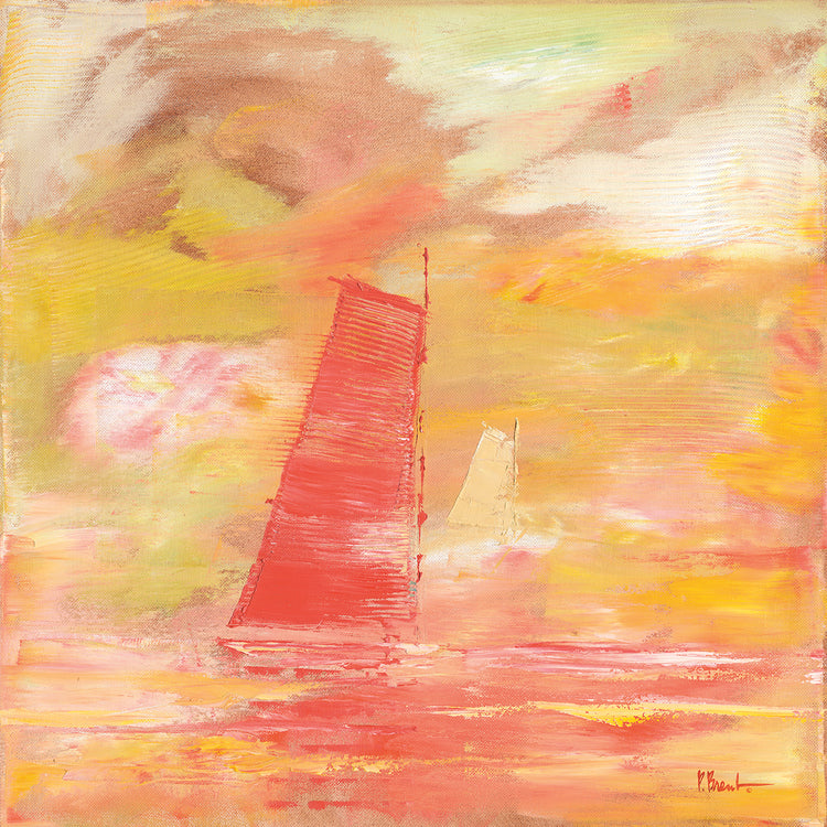 Harbor Boats IV by Paul Brent - larger sizes handcrafted wall art work on large canvas & framed canvas prints