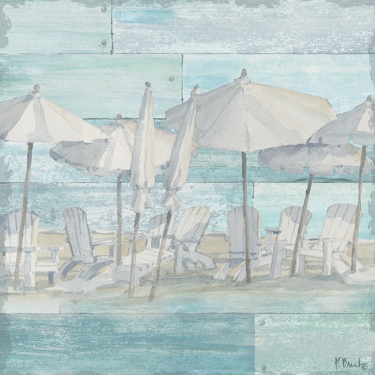 Linen Beach II by Paul Brent - handcrafted wall art work on large canvas & framed canvas prints, made to order