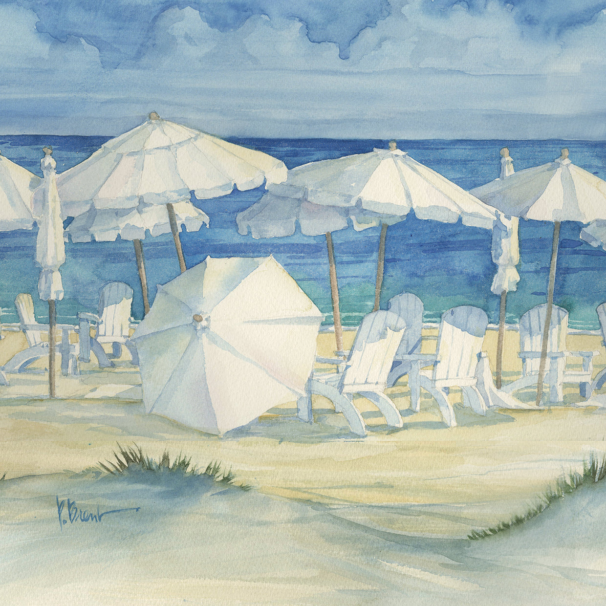 White Dune Beach I by Paul Brent - best quality handcrafted wall art work on large canvas & framed canvas prints