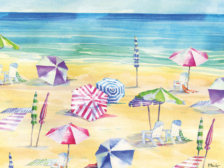 Rainbow Beach by Paul Brent - handcrafted wall art work on large canvas & framed canvas prints, made to order