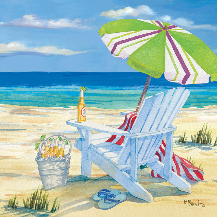 Five O Clock Beach Crop by Paul Brent - best quality handcrafted wall art work on large canvas & framed canvas prints