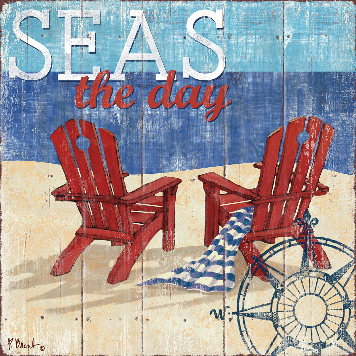 Seas the Day I by Paul Brent - museum quality wall art work on large canvas & framed canvas prints