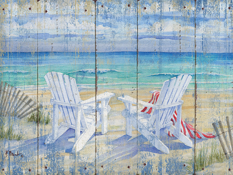 Beachview - Distressed by Paul Brent - handcrafted wall art work on large canvas & framed canvas prints, made to order