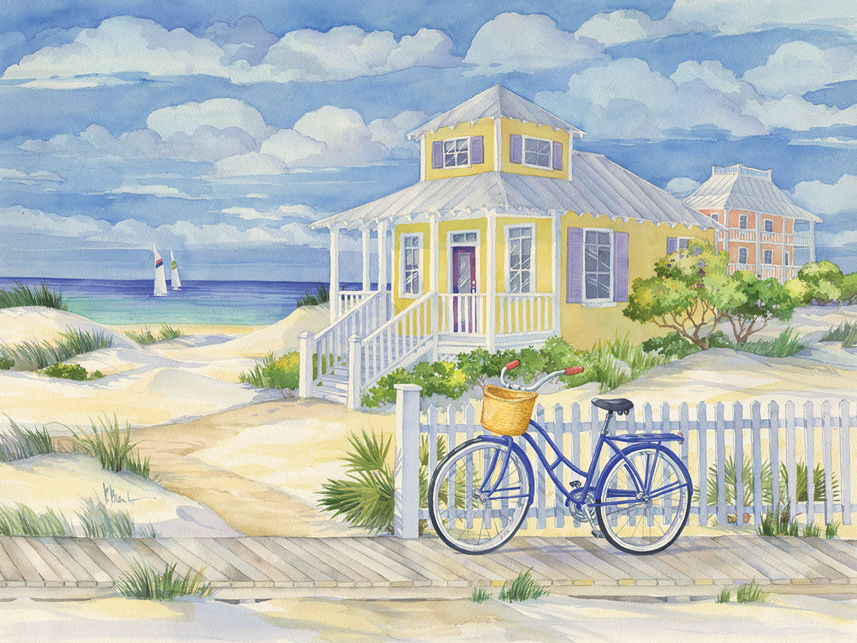 Beach Cruiser I by Paul Brent - museum quality wall art work on large canvas & framed canvas prints