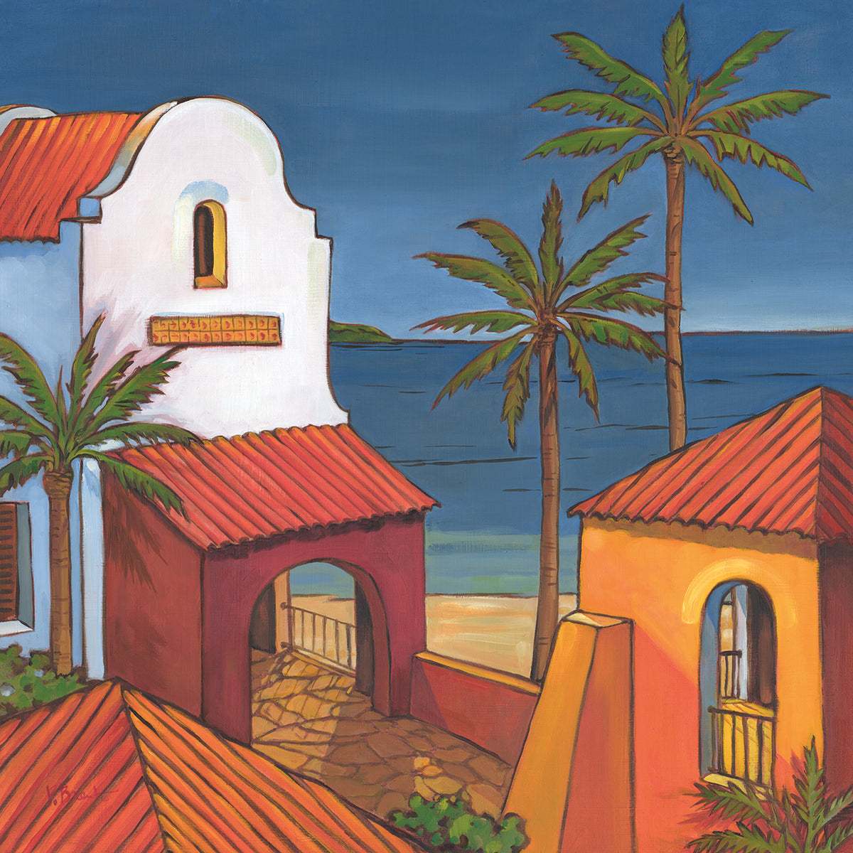 Antigua 1 by Paul Brent  - larger sizes handcrafted wall art work on large canvas & framed canvas prints
