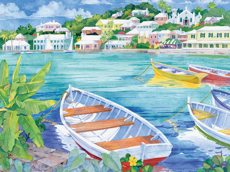 St. George Harbor by Paul Brent - top quality wall art work on large canvas & framed canvas prints