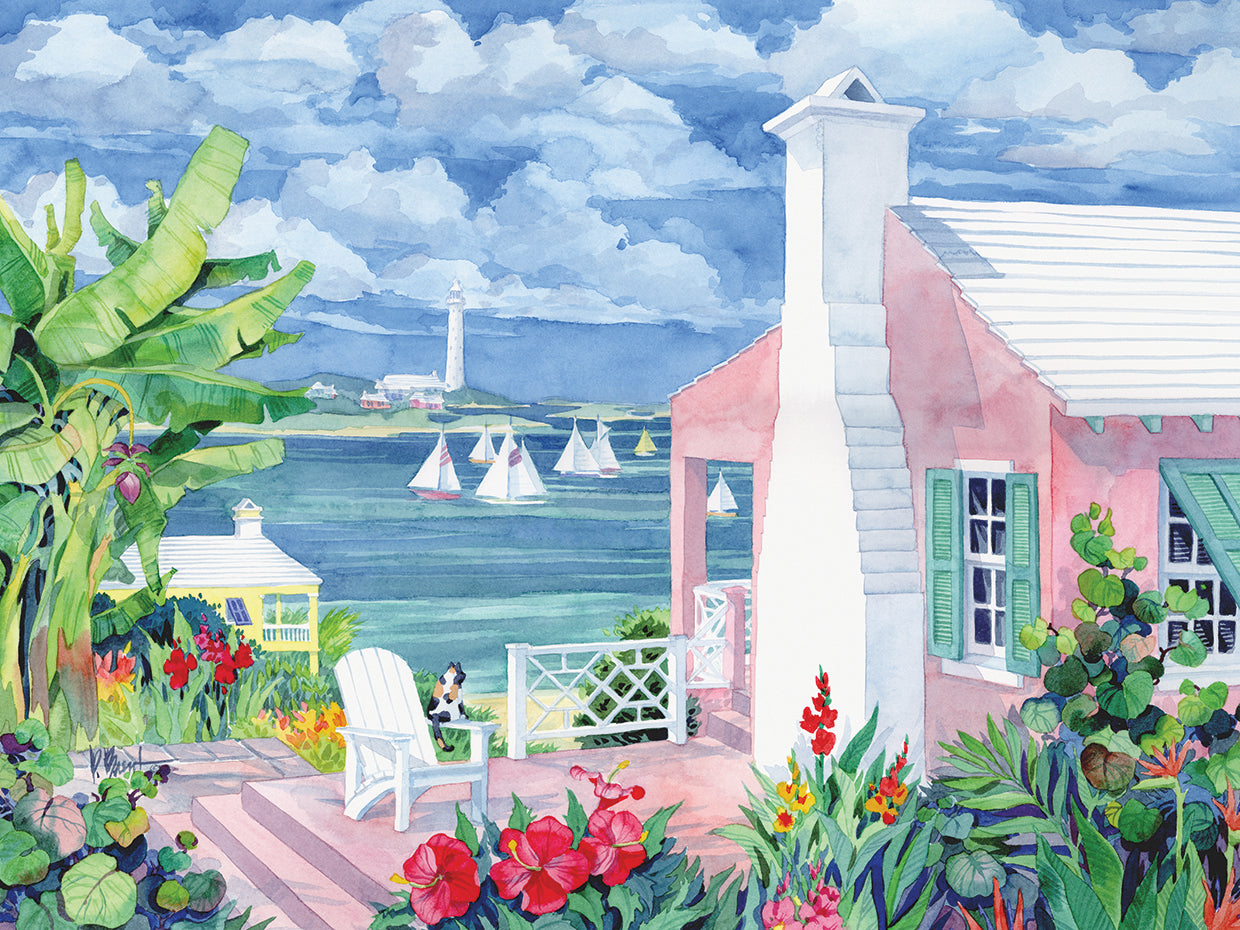 Bermuda Cove by Paul Brent - larger sizes handcrafted wall art work on large canvas & framed canvas prints