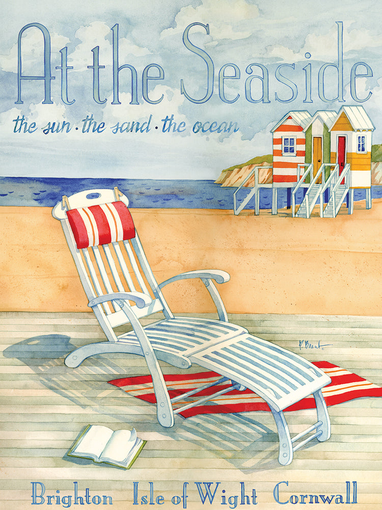 At the Seaside by Paul Brent - best quality handcrafted wall art work on large canvas & framed canvas prints