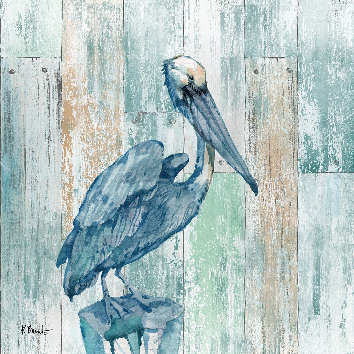 Arianna Pelican - Wood by Paul Brent - best quality handcrafted wall art work on large canvas & framed canvas prints