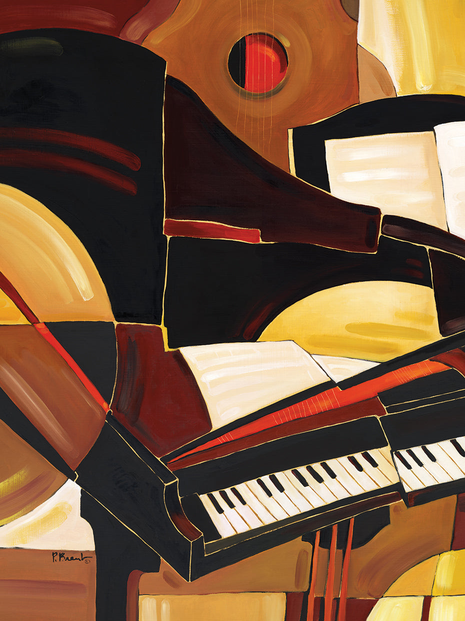 Abstract Piano by Paul Brent - top quality wall art work on large canvas & framed canvas prints
