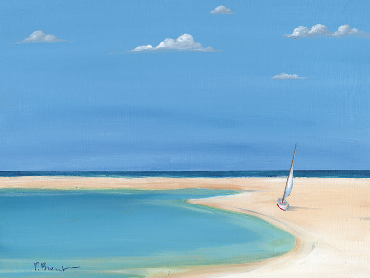 Serenity Cove Sailboat by Paul Brent - lowest price wall art work on large canvas & framed canvas prints