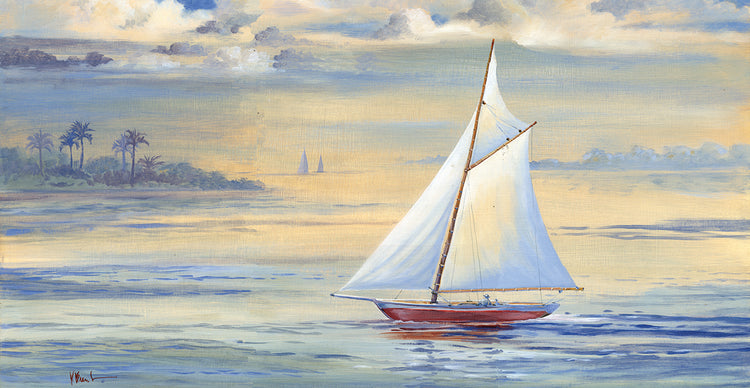 Bay of Palms by Paul Brent - top quality wall art work on large canvas & framed canvas prints