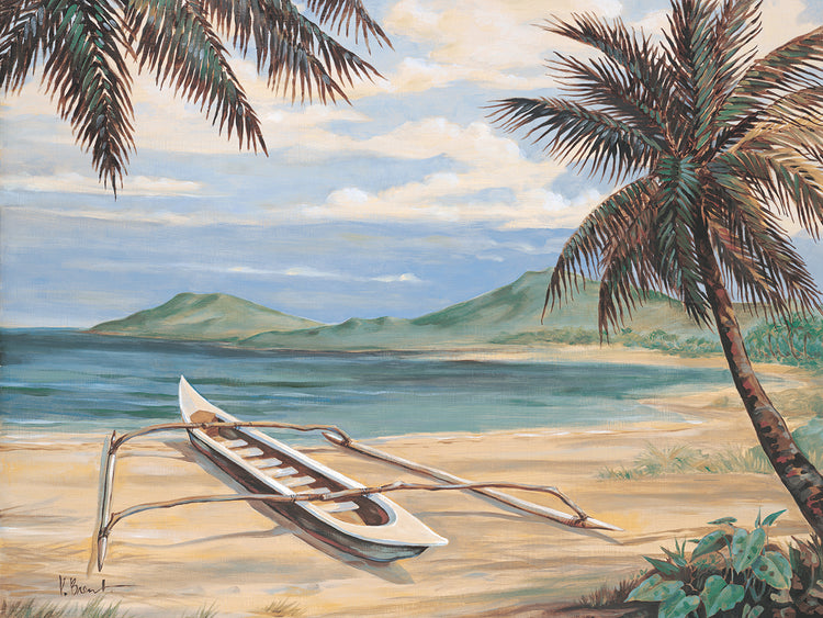 Outrigger Cove by Paul Brent - handcrafted wall art work on large canvas & framed canvas prints, made to order