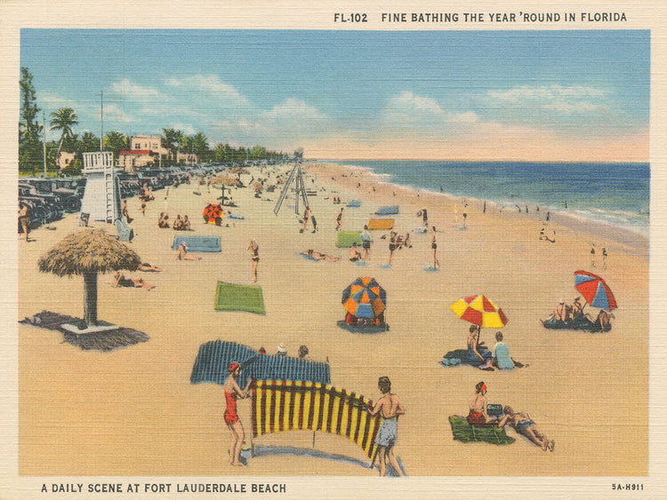Postal de playa I Arte en lienzo