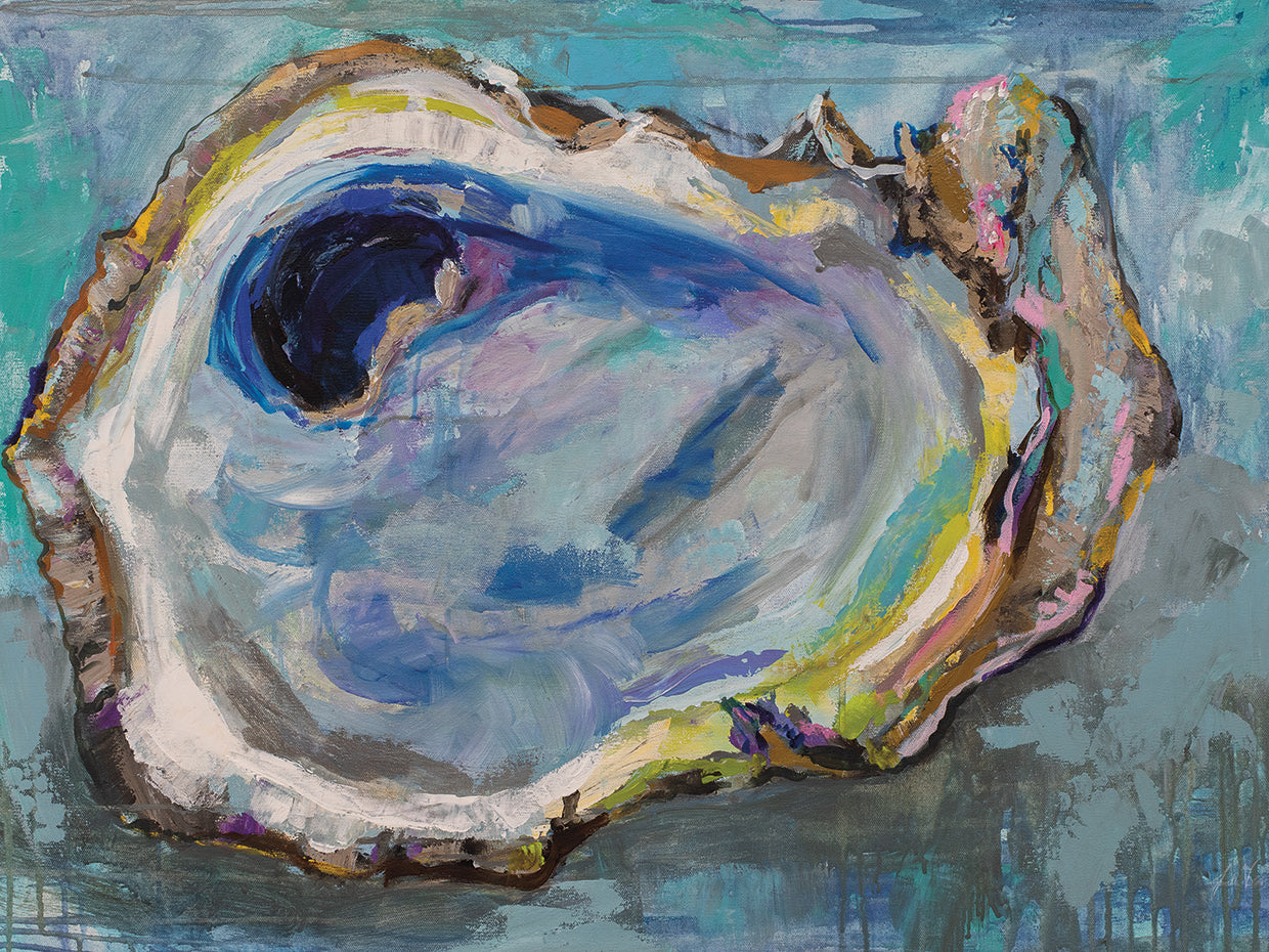 Oyster Two by Jeanette Vertentes - larger sizes handcrafted wall art work on large canvas & framed canvas prints