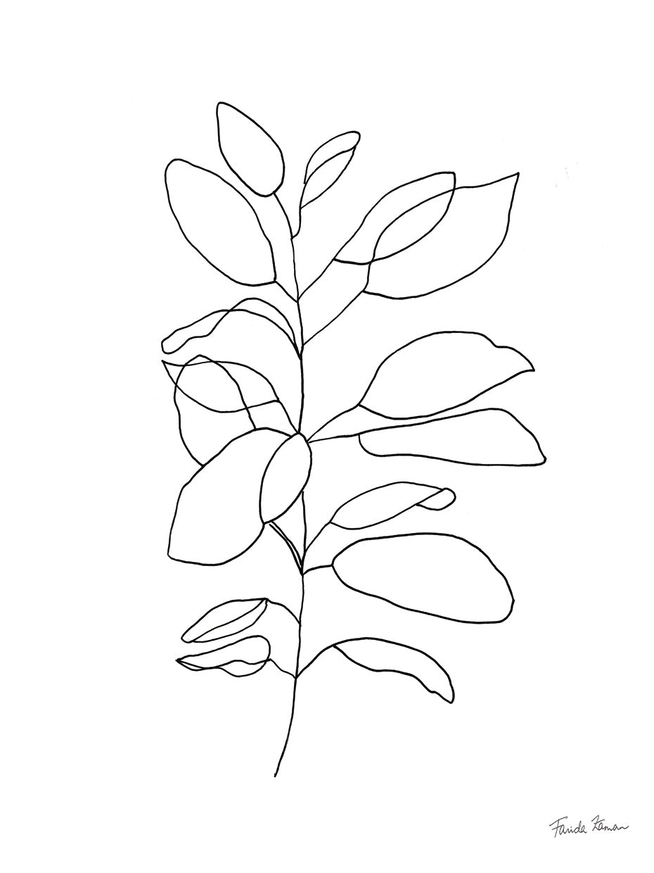 Doodle Leaves I Lienzos