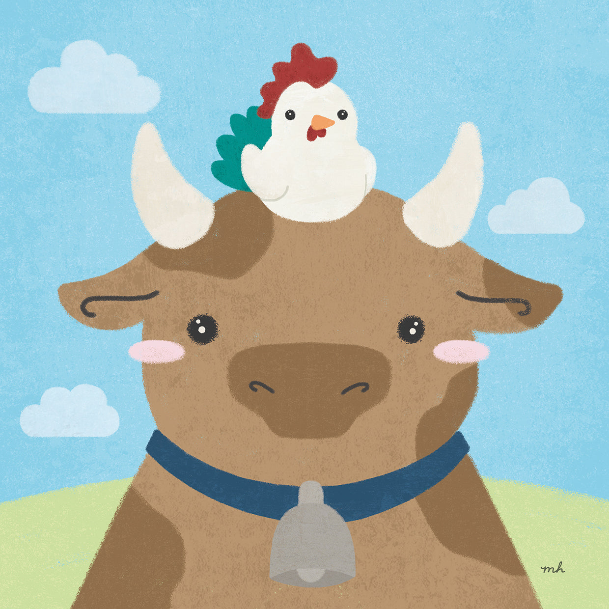 Barn Buddies I by Moira Hershey - highest quality handcrafted wall art work on large canvas & framed canvas prints