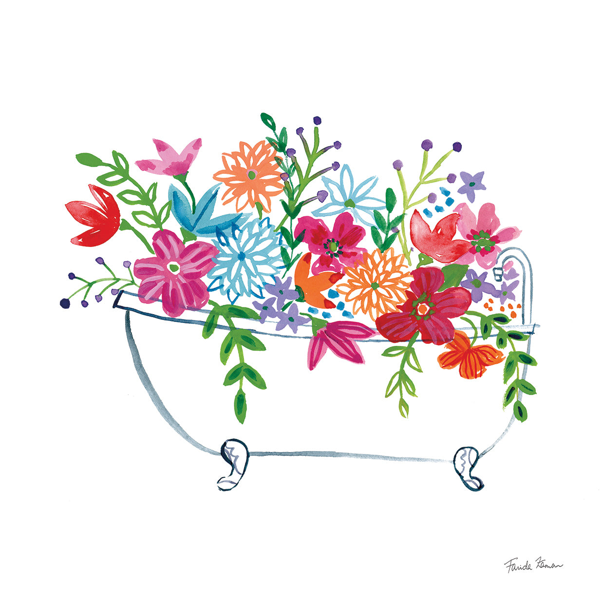 Floral Bathroom I