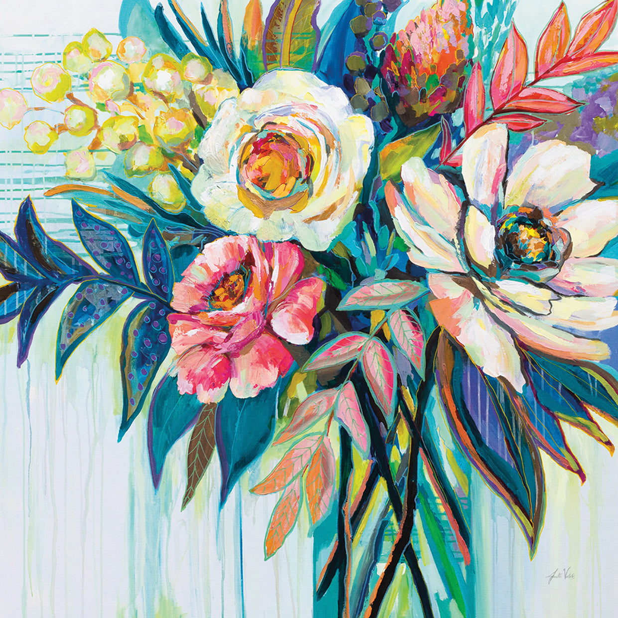 First Date by Jeanette Vertentes - museum quality wall art work on large canvas & framed canvas prints