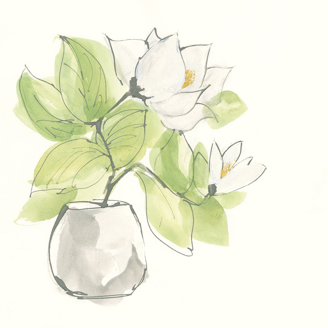 Arte de la lona de la planta Magnolia II