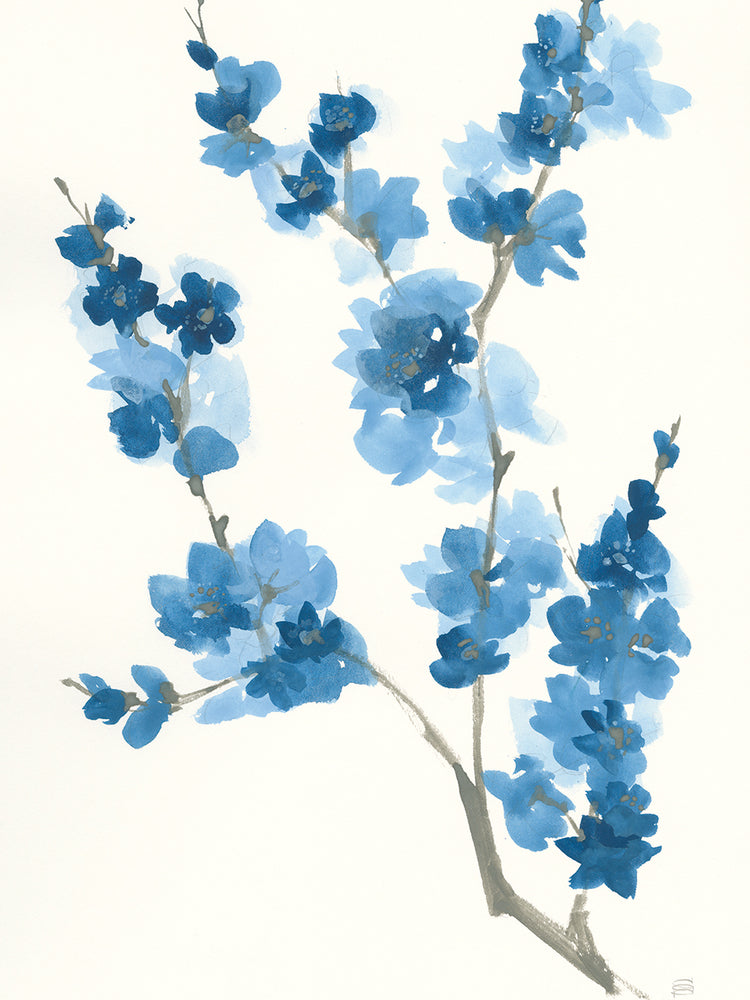 Arte de la lona de la rama azul IV