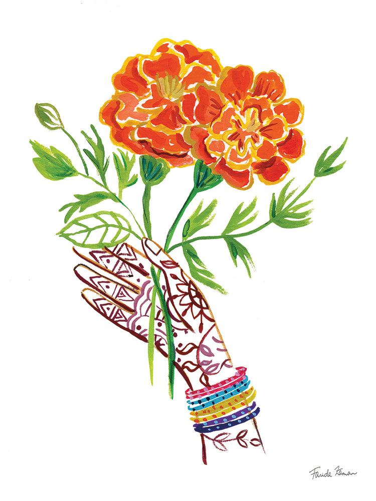 Mano floral I Arte de la lona