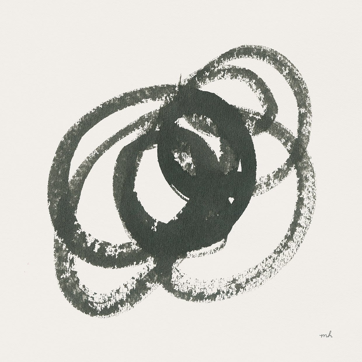 Scribbly Black IV by Moira Hershey - best quality handcrafted wall art work on large canvas & framed canvas prints