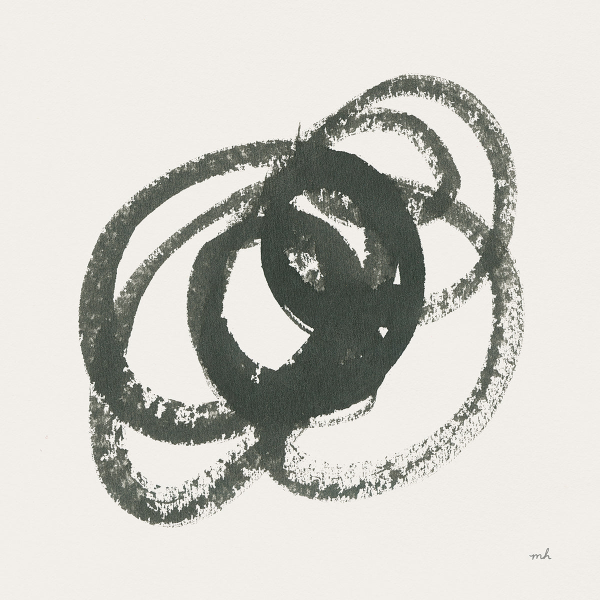 Scribbly Black IV by Moira Hershey - best quality handcrafted wall art work on large canvas & framed canvas prints