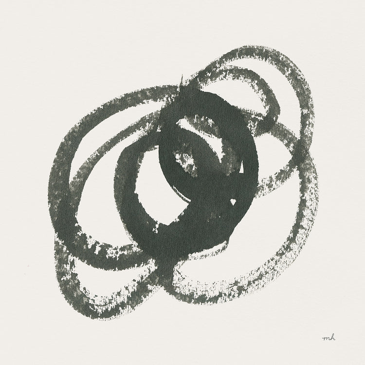 Scribbly Black IV by Moira Hershey - best quality handcrafted wall art work on large canvas & framed canvas prints