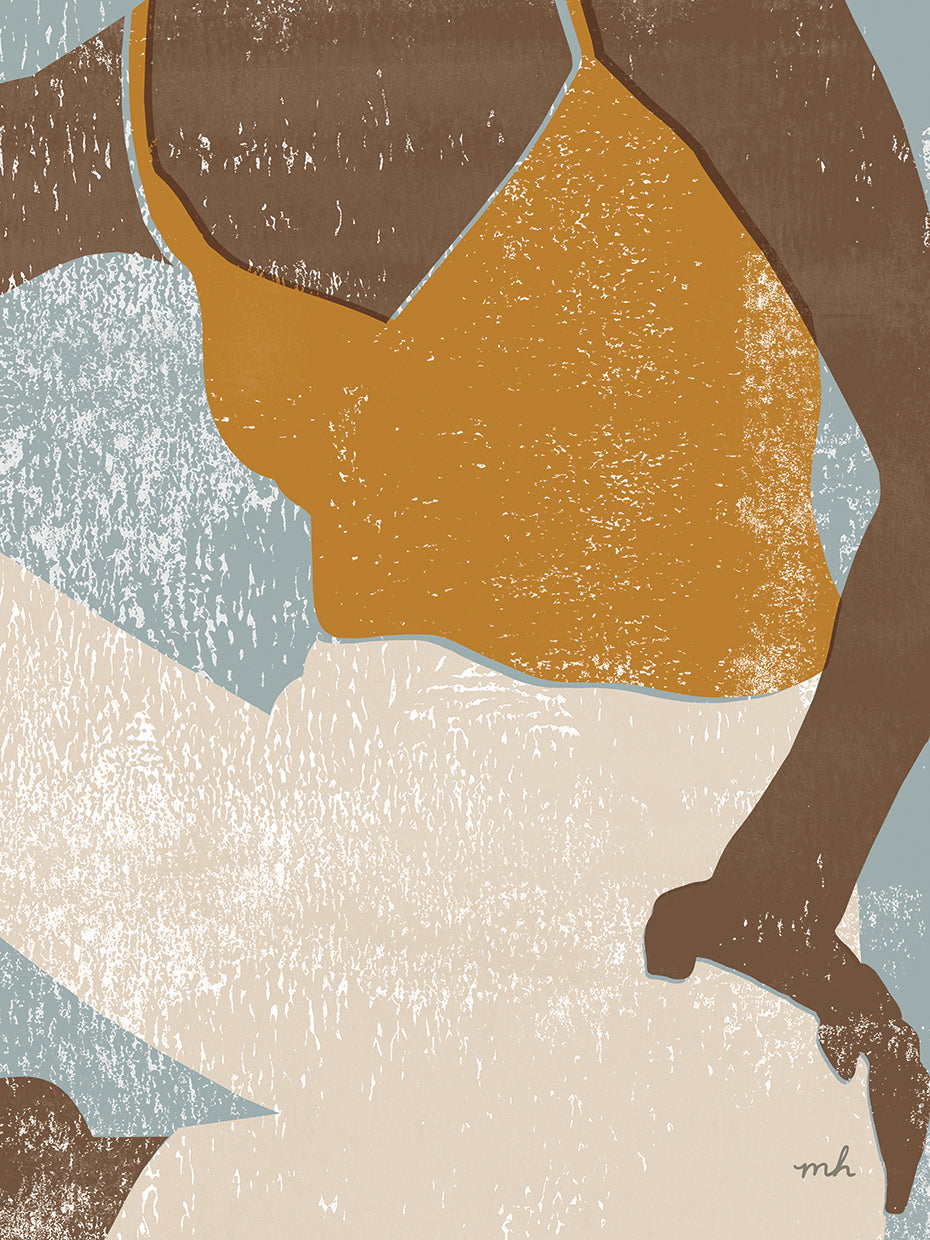 Casual III by Moira Hershey - handcrafted wall art work on large canvas & framed canvas prints, made to order