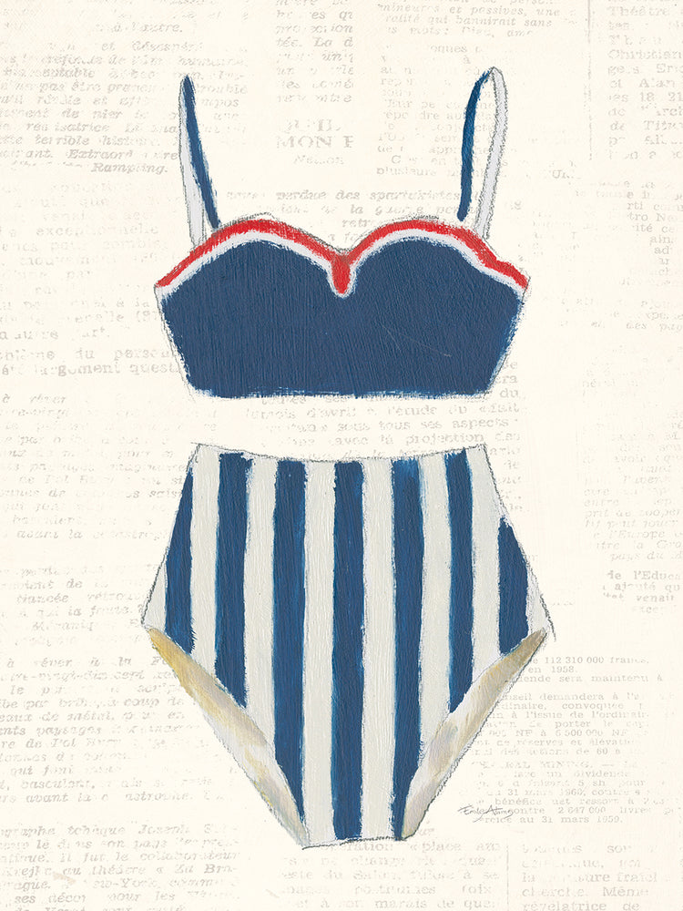 Retro Swimwear III Newsprint