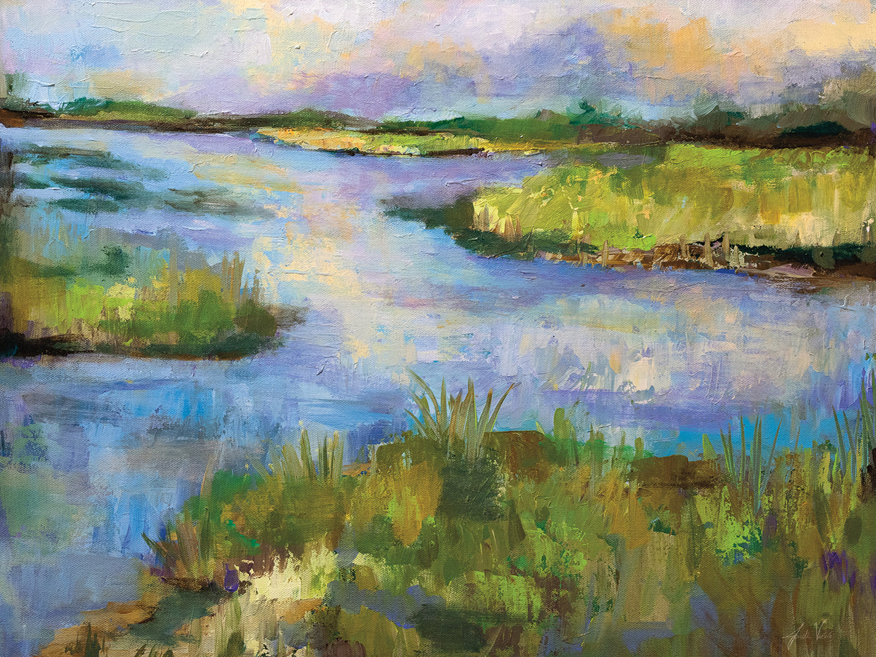 Connecticut Marsh by Jeanette Vertentes - best quality handcrafted wall art work on large canvas & framed canvas prints