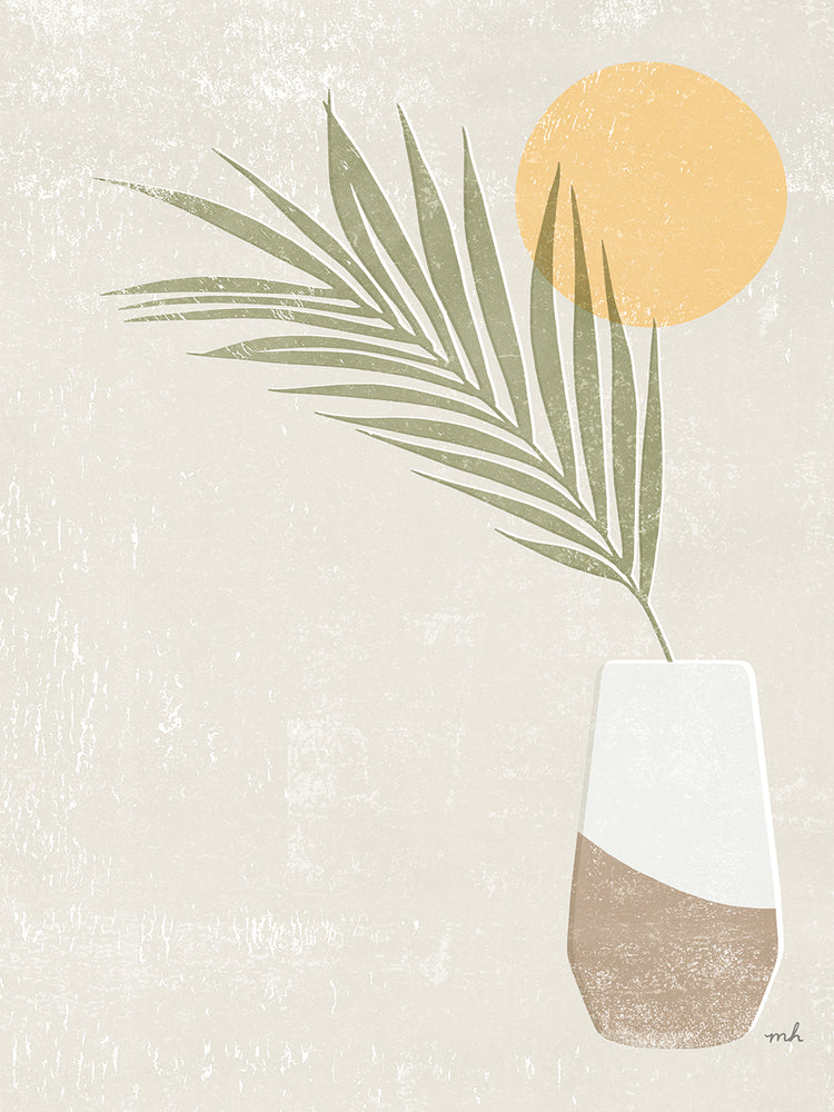 Sun Palm II by Moira Hershey - handcrafted wall art work on large canvas & framed canvas prints, made to order